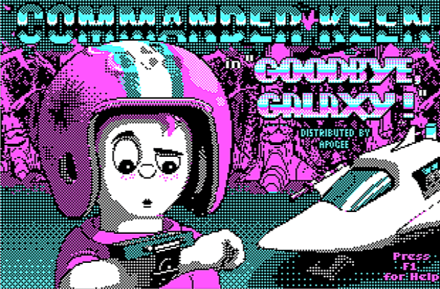 Commander Keen in Goodbye, Galaxy!- Episode IV- Secret of the Oracle CGA DOS Game