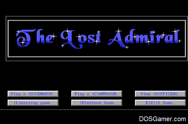 Lost Admiral, The DOS Game