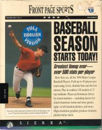 Front Page Sports- Baseball '94 Box Artwork Front