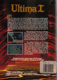 Ultima I- The First Age of Darkness Box Artwork Rear
