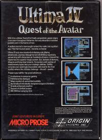 Ultima IV- Quest of the Avatar Box Artwork Rear
