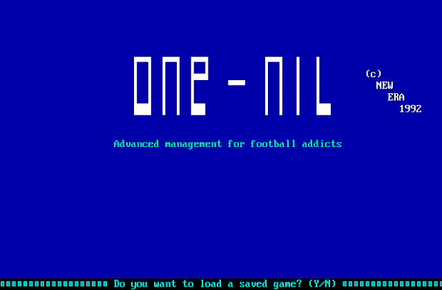 1 To Nil Soccer Manager DOS Game