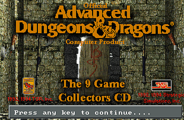 Advanced Dungeons & Dragons (Collector's Edition) DOS Game