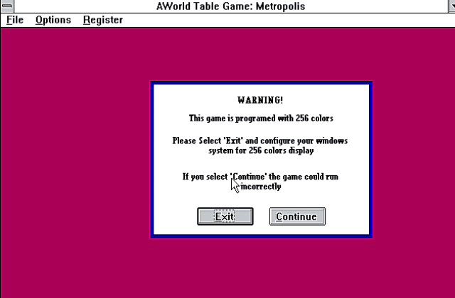 AWorld Table Game: Metropolis DOS Game