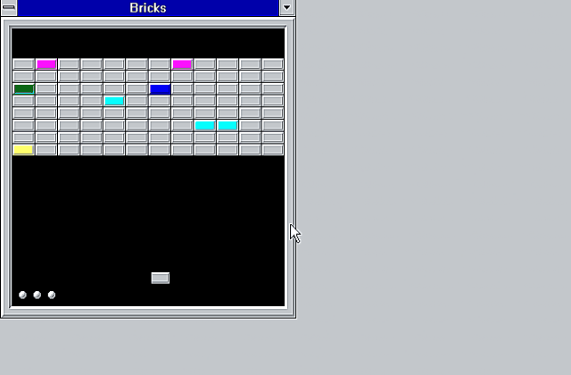 Bricks for Windows DOS Game