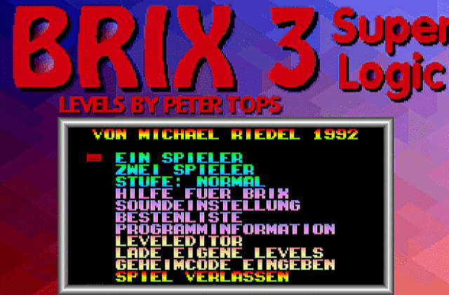 Brix 3 - Superlogic DOS Game