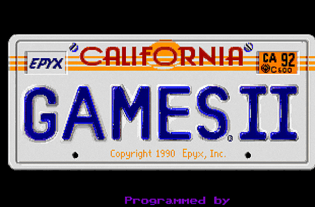 California Games II DOS Game