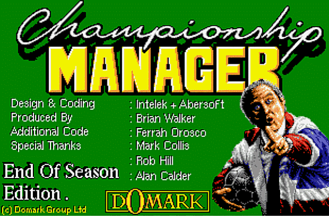 Championship Manager- End of 1994 Season Data Up-date Disk DOS Game