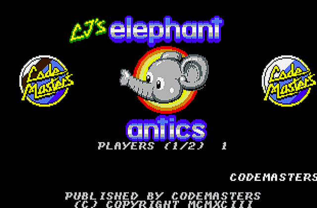 CJ's Elephant Antics DOS Game