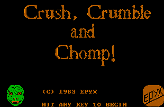 Crush, Crumble and Chomp! DOS Game