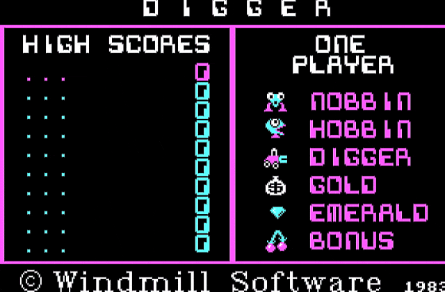 Digger DOS Game