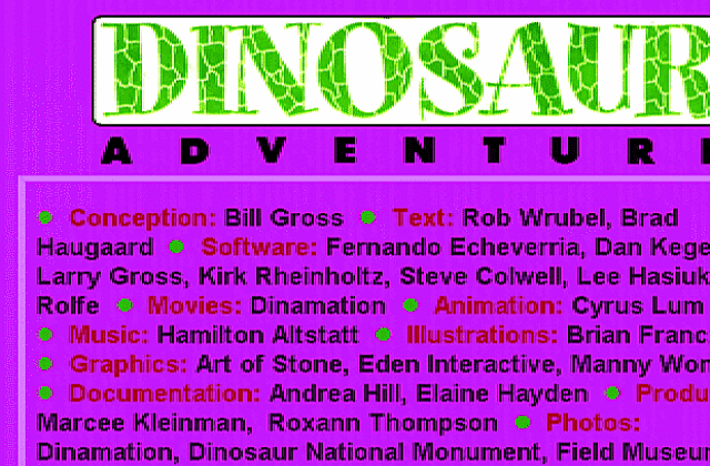 Dinosaur Adventure DOS Game