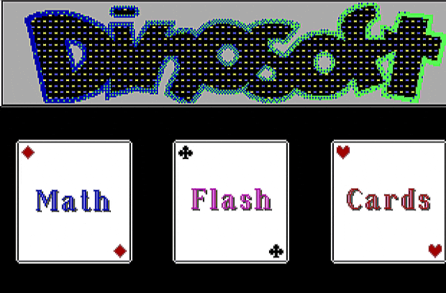 Dinosoft- Math Flash Cards DOS Game
