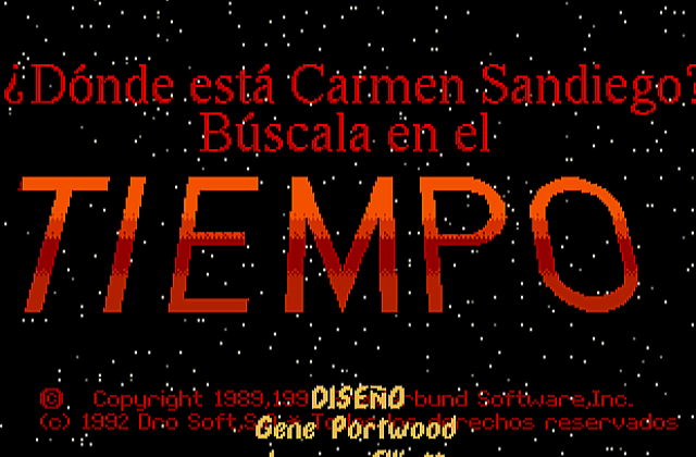 Donde esta Carmen Sandiego- Buscala por el tiempo DOS Game