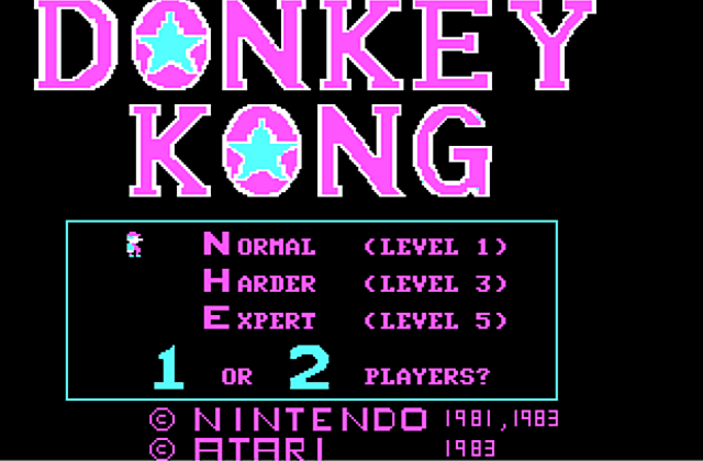 Donkey Kong DOS Game