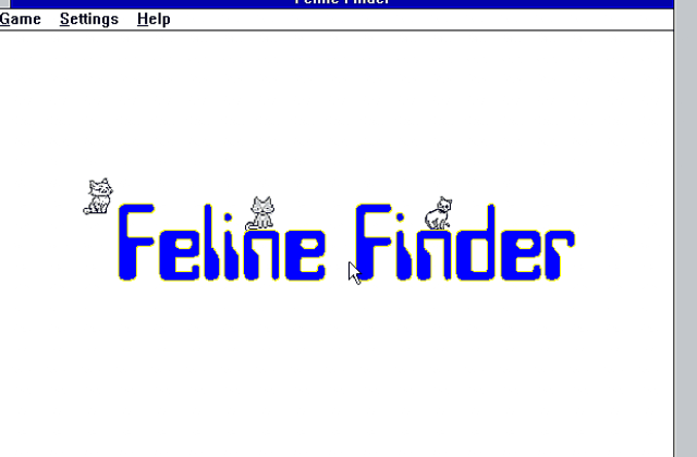 Feline Finder DOS Game