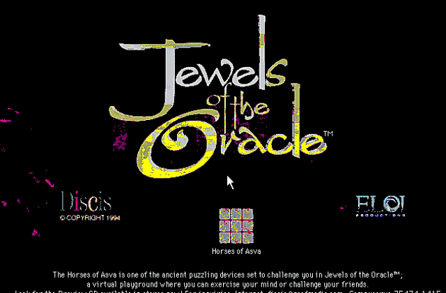 Jewels of the Oracle DOS Game