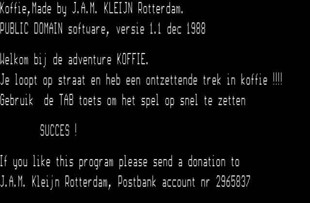Koffie DOS Game