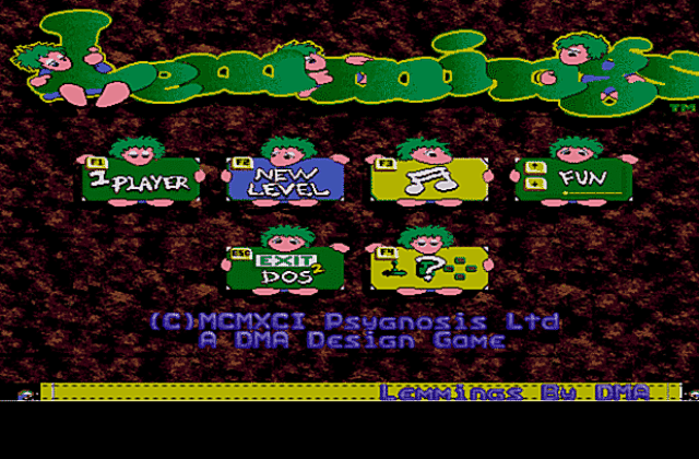 Lemmings DOS Game