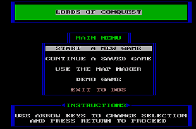 Lords of Conquest DOS Game