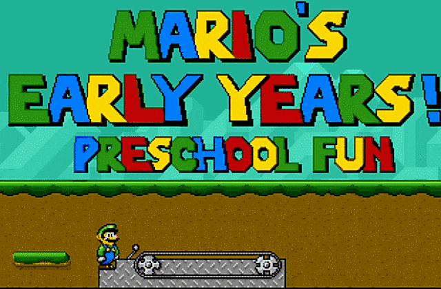 Mario's Early Years- Preschool Fun DOS Game