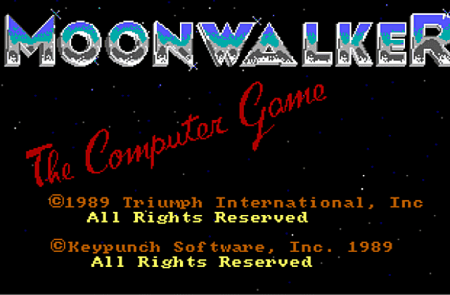 Moonwalker DOS Game