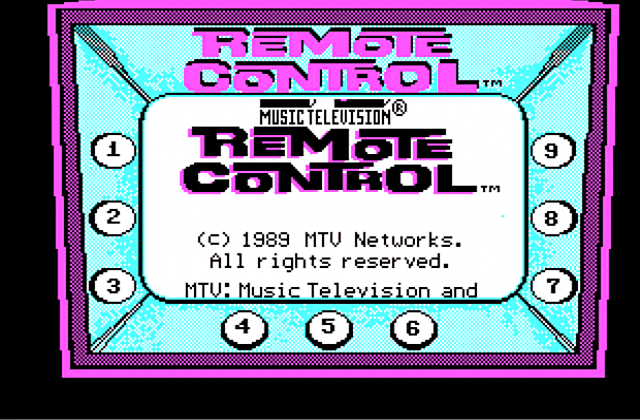 MTV Remote Control DOS Game