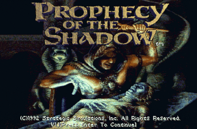 Prophecy Of The Shadow DOS Game