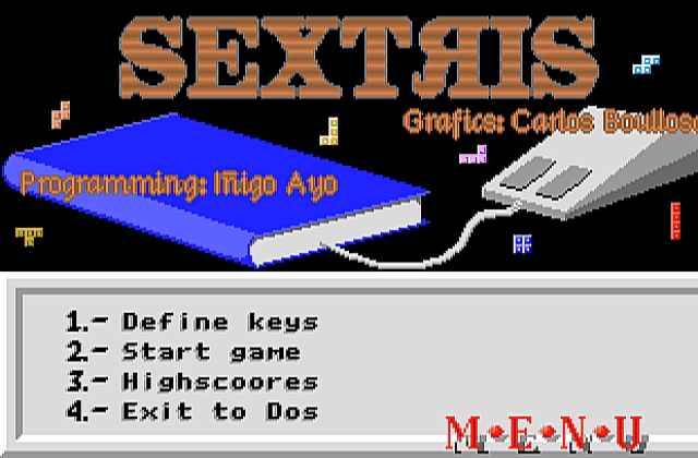 Sextris DOS Game
