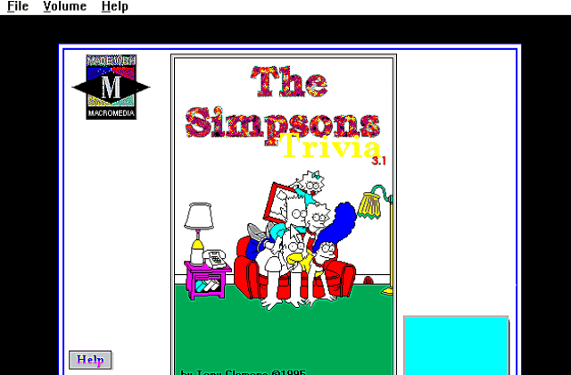 The Simpsons Trivia DOS Game