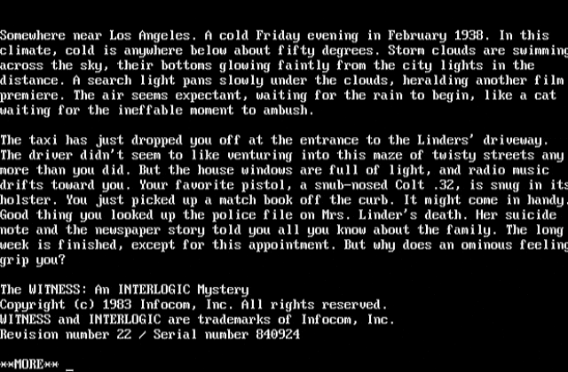 Witness, The DOS Game